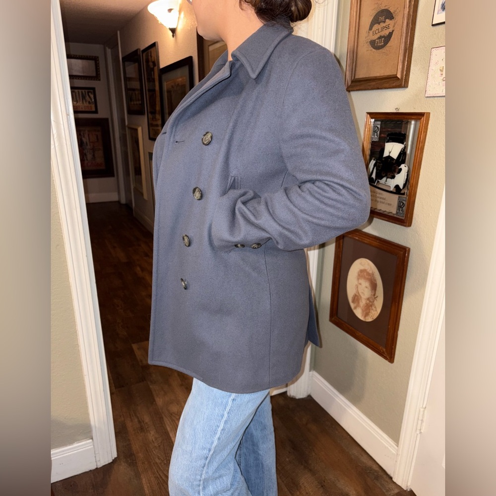 J.Crew Petite Wool Blend Peacoat Gray PS Small Thinsulate - Picture 3 of 11